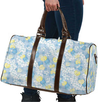 Anthurium Plumeria Lei Pastel Travel Bag Blue Hawaiian Splendid Palaka
