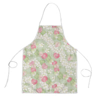 Anthurium Plumeria Lei Pastel Apron Green Hawaiian Splendid Palaka