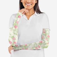 Anthurium Plumeria Lei Pastel Arm Sleeves Green Hawaiian Splendid Palaka