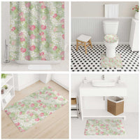 Anthurium Plumeria Lei Pastel Bathroom Set Green Hawaiian Splendid Palaka