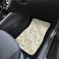 Anthurium Plumeria Lei Pastel Car Mats Green Hawaiian Splendid Palaka