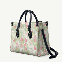 Anthurium Plumeria Lei Pastel Leather Bag Green Hawaiian Splendid Palaka