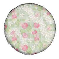 Anthurium Plumeria Lei Pastel Spare Tire Cover Green Hawaiian Splendid Palaka
