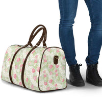 Anthurium Plumeria Lei Pastel Travel Bag Green Hawaiian Splendid Palaka