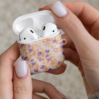 Anthurium Plumeria Lei Pastel AirPods Case Orange Hawaiian Splendid Palaka