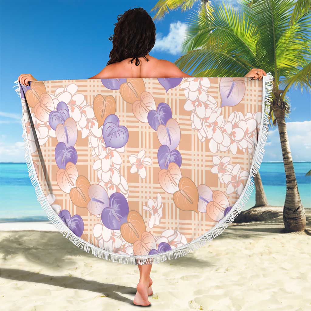 Anthurium Plumeria Lei Pastel Beach Blanket Orange Hawaiian Splendid Palaka