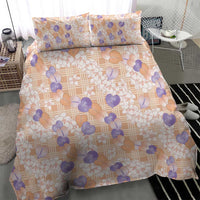 Anthurium Plumeria Lei Pastel Bedding Set Orange Hawaiian Splendid Palaka