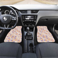 Anthurium Plumeria Lei Pastel Car Mats Orange Hawaiian Splendid Palaka