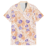 Anthurium Plumeria Lei Pastel Family Matching Mermaid Dress and Hawaiian Shirt Orange Hawaiian Splendid Palaka LT01 Dad's Shirt - Short Sleeve Orange - Polynesian Pride