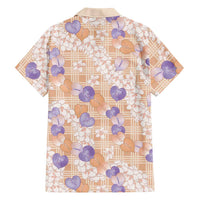 Anthurium Plumeria Lei Pastel Family Matching Summer Maxi Dress and Hawaiian Shirt Orange Hawaiian Splendid Palaka LT01 - Polynesian Pride
