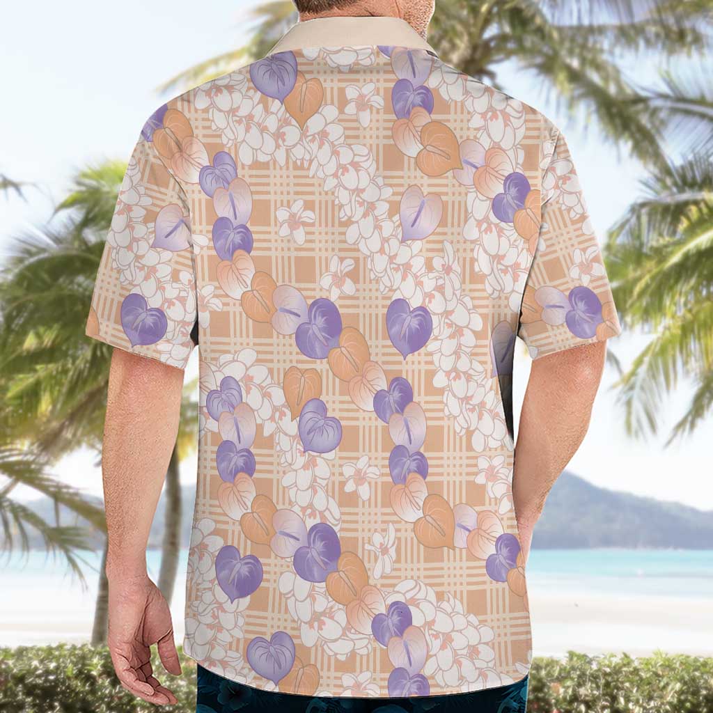 Anthurium Plumeria Lei Pastel Hawaiian Shirt Orange Hawaiian Splendid Palaka