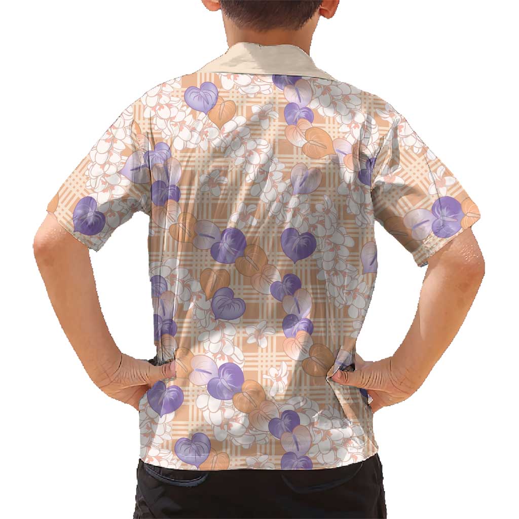 Anthurium Plumeria Lei Pastel Hawaiian Shirt Orange Hawaiian Splendid Palaka
