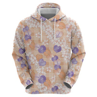 Anthurium Plumeria Lei Pastel Hoodie Orange Hawaiian Splendid Palaka