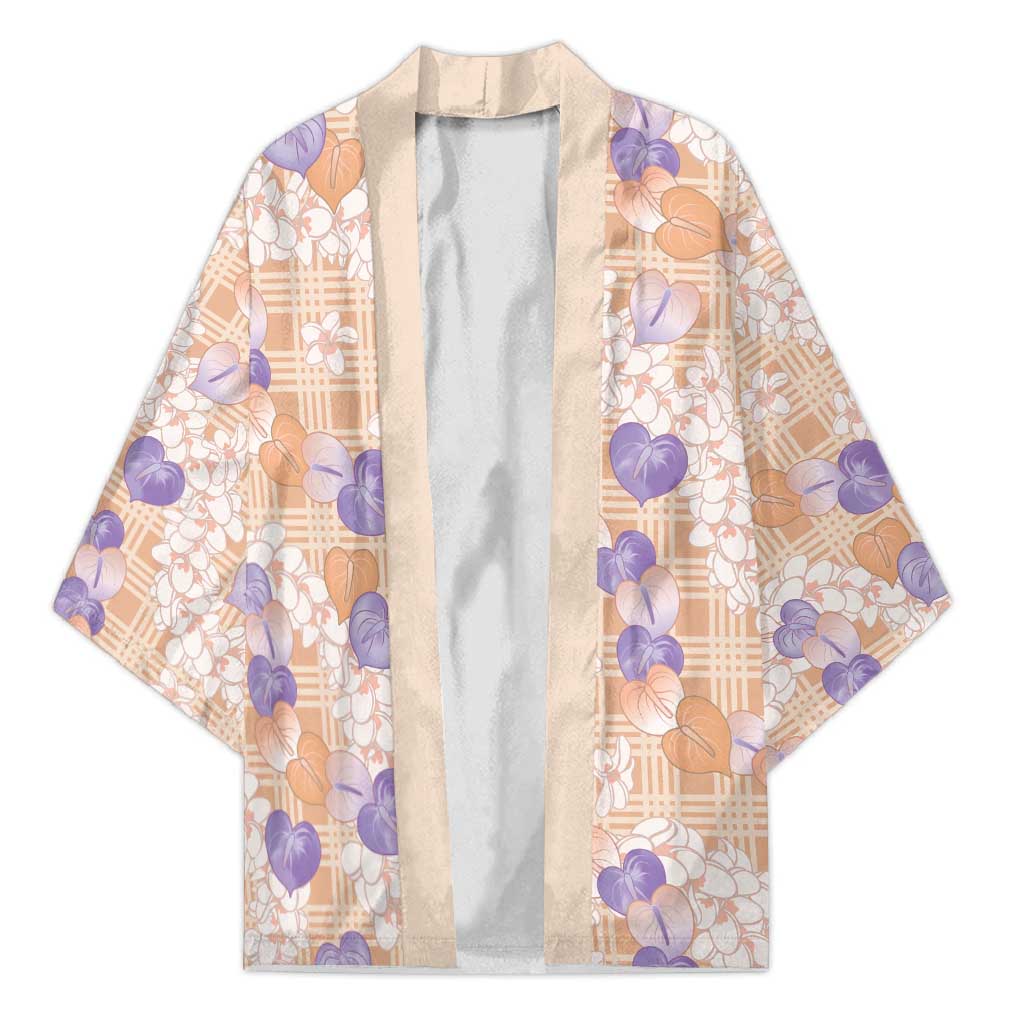 Anthurium Plumeria Lei Pastel Kimono Orange Hawaiian Splendid Palaka