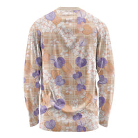 Anthurium Plumeria Lei Pastel Long Sleeve Shirt Orange Hawaiian Splendid Palaka