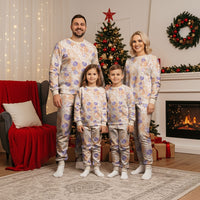 Anthurium Plumeria Lei Pastel Christmas Pajama Set Orange Hawaiian Splendid Palaka LT01 - Polynesian Pride