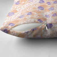 Anthurium Plumeria Lei Pastel Pillow Cover Orange Hawaiian Splendid Palaka