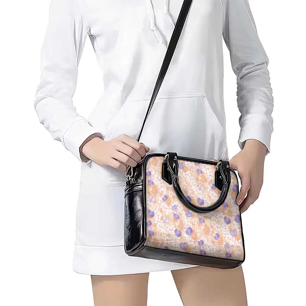 Anthurium Plumeria Lei Pastel Shoulder Handbag Orange Hawaiian Splendid Palaka