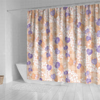 Anthurium Plumeria Lei Pastel Shower Curtain Orange Hawaiian Splendid Palaka