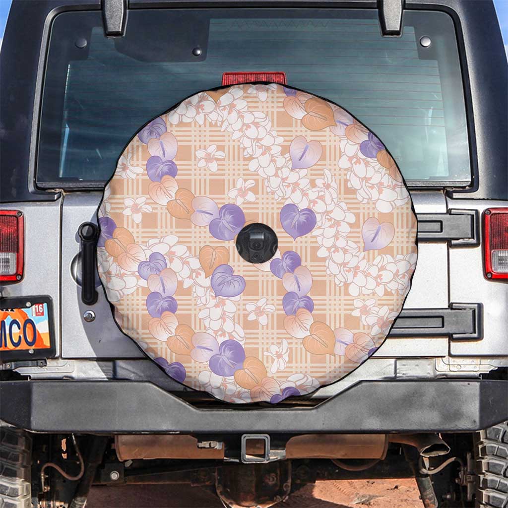Anthurium Plumeria Lei Pastel Spare Tire Cover Orange Hawaiian Splendid Palaka