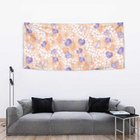 Anthurium Plumeria Lei Pastel Tapestry Orange Hawaiian Splendid Palaka