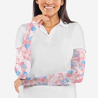 Anthurium Plumeria Lei Pastel Arm Sleeves Pink Hawaiian Splendid Palaka
