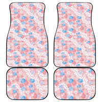 Anthurium Plumeria Lei Pastel Car Mats Pink Hawaiian Splendid Palaka
