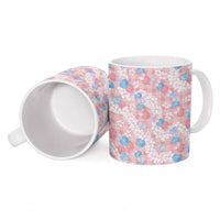 Anthurium Plumeria Lei Pastel Ceramic Mug Pink Hawaiian Splendid Palaka