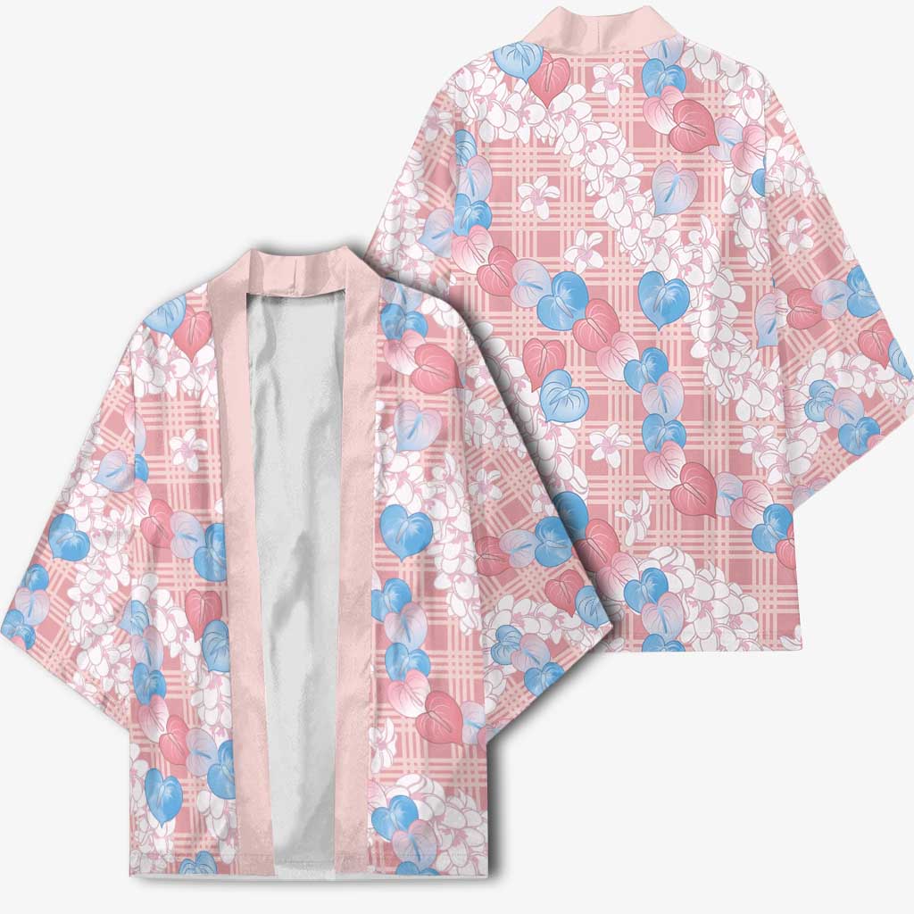 Anthurium Plumeria Lei Pastel Kimono Pink Hawaiian Splendid Palaka