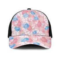 Anthurium Plumeria Lei Pastel Mesh Trucker Cap Pink Hawaiian Splendid Palaka