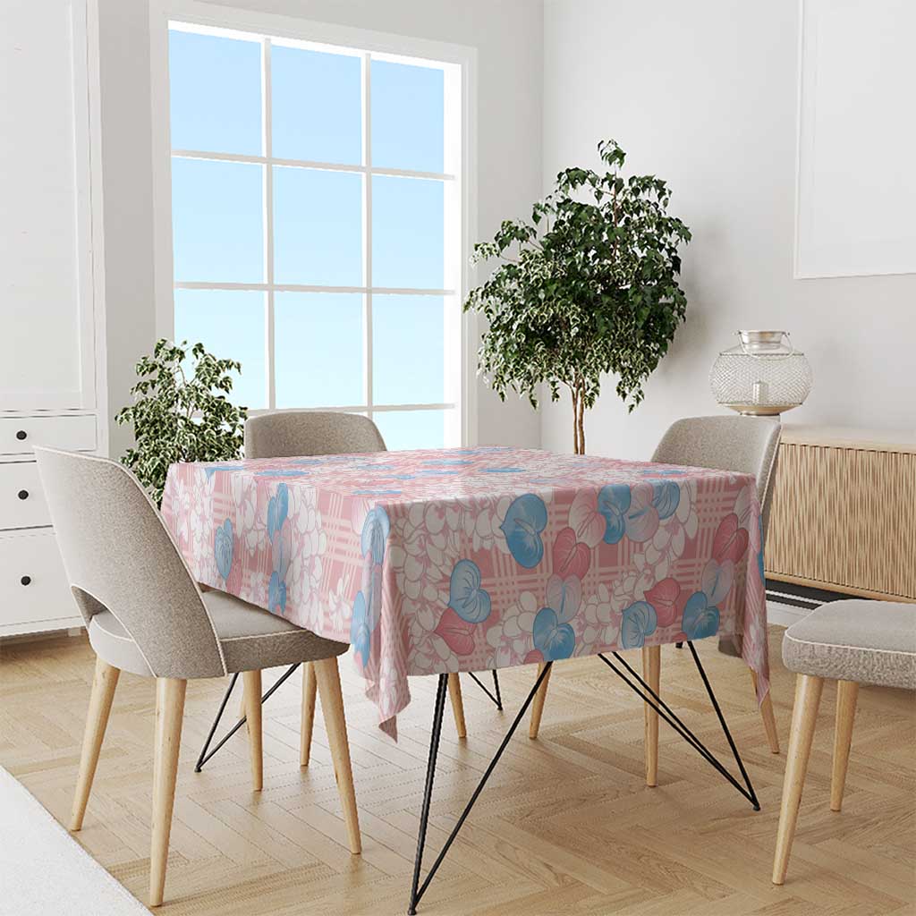 Anthurium Plumeria Lei Pastel Tablecloth Pink Hawaiian Splendid Palaka