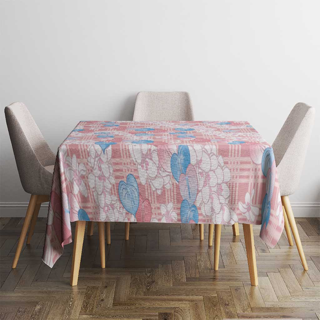 Anthurium Plumeria Lei Pastel Tablecloth Pink Hawaiian Splendid Palaka