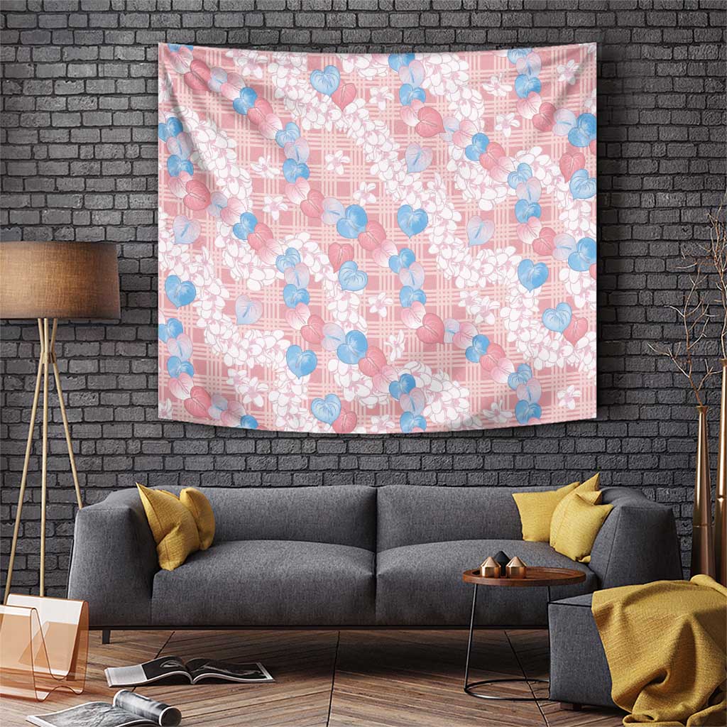 Anthurium Plumeria Lei Pastel Tapestry Pink Hawaiian Splendid Palaka