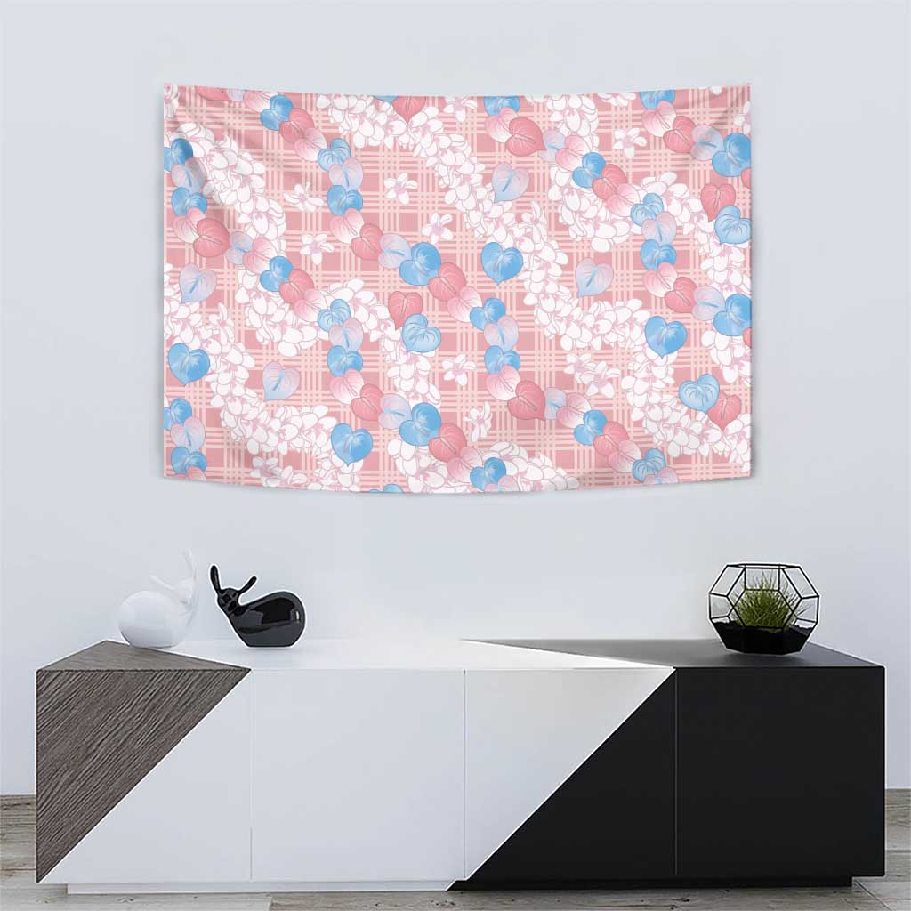 Anthurium Plumeria Lei Pastel Tapestry Pink Hawaiian Splendid Palaka