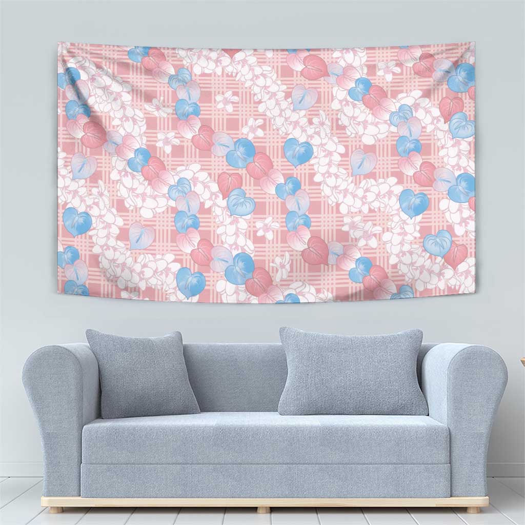 Anthurium Plumeria Lei Pastel Tapestry Pink Hawaiian Splendid Palaka