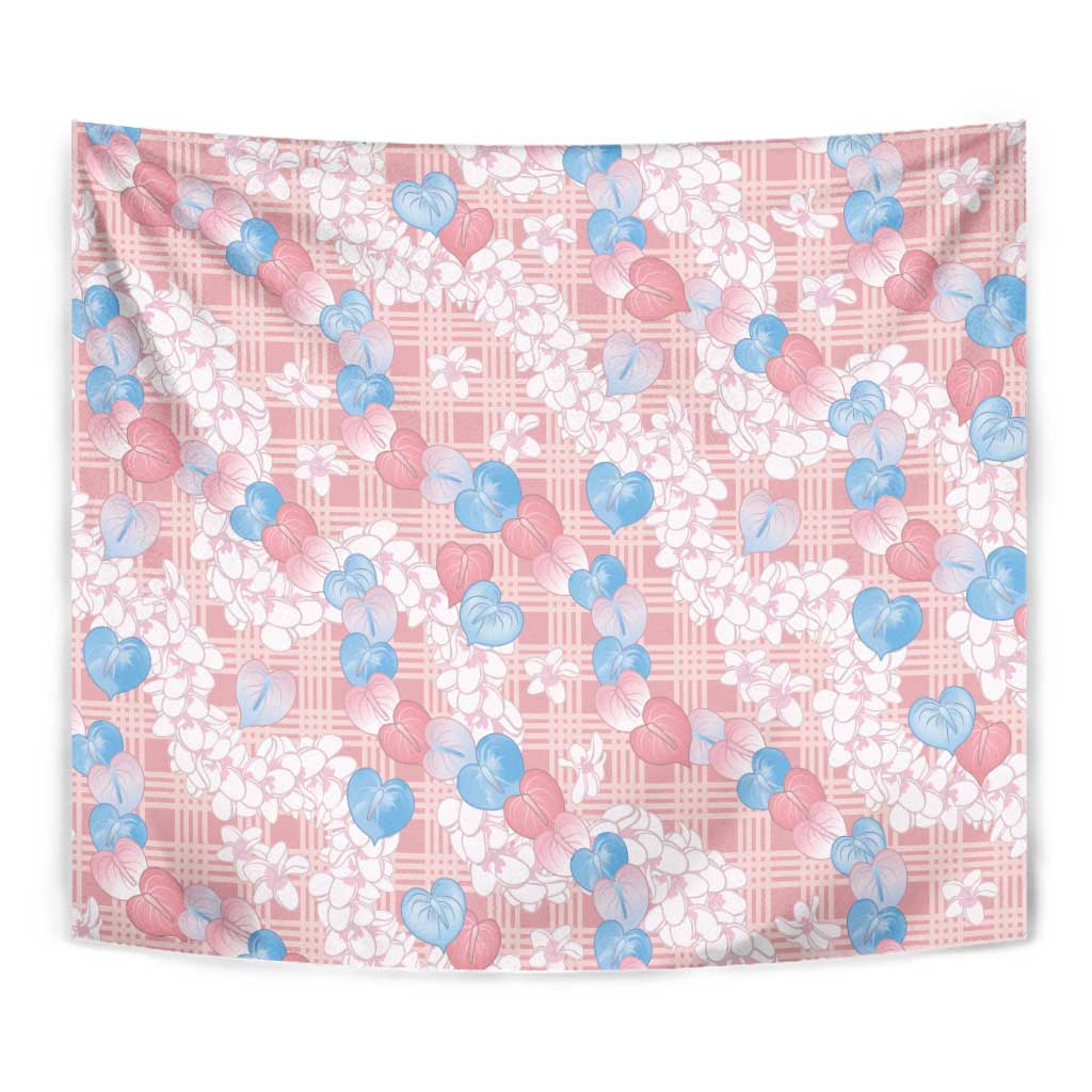 Anthurium Plumeria Lei Pastel Tapestry Pink Hawaiian Splendid Palaka