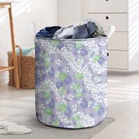 Anthurium Plumeria Lei Pastel Laundry Basket Purple Hawaiian Splendid Palaka