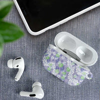 Anthurium Plumeria Lei Pastel AirPods Case Purple Hawaiian Splendid Palaka