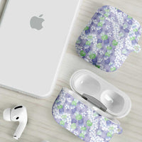 Anthurium Plumeria Lei Pastel AirPods Case Purple Hawaiian Splendid Palaka
