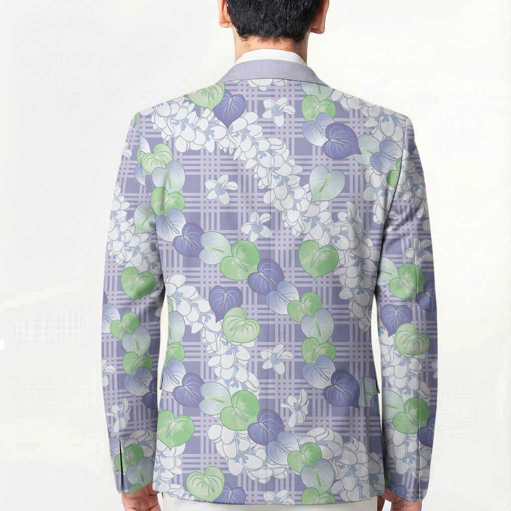 Anthurium Plumeria Lei Pastel Blazer Purple Hawaiian Splendid Palaka