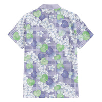 Anthurium Plumeria Lei Pastel Family Matching Tank Maxi Dress and Hawaiian Shirt Purple Hawaiian Splendid Palaka LT01 - Polynesian Pride