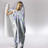 Anthurium Plumeria Lei Pastel Hooded Blanket Purple Hawaiian Splendid Palaka