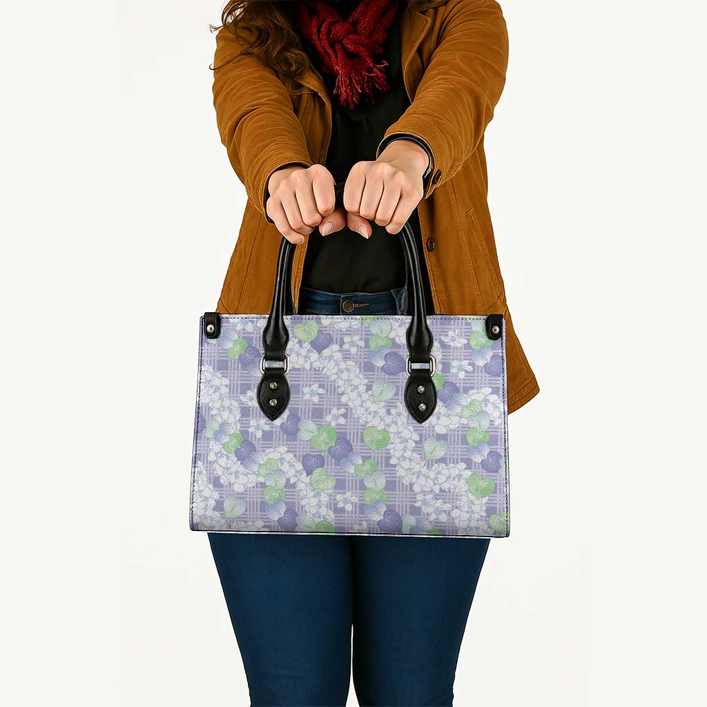 Anthurium Plumeria Lei Pastel Leather Bag Purple Hawaiian Splendid Palaka