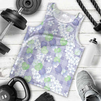Anthurium Plumeria Lei Pastel Men Tank Top Purple Hawaiian Splendid Palaka