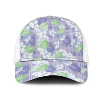 Anthurium Plumeria Lei Pastel Mesh Trucker Cap Purple Hawaiian Splendid Palaka
