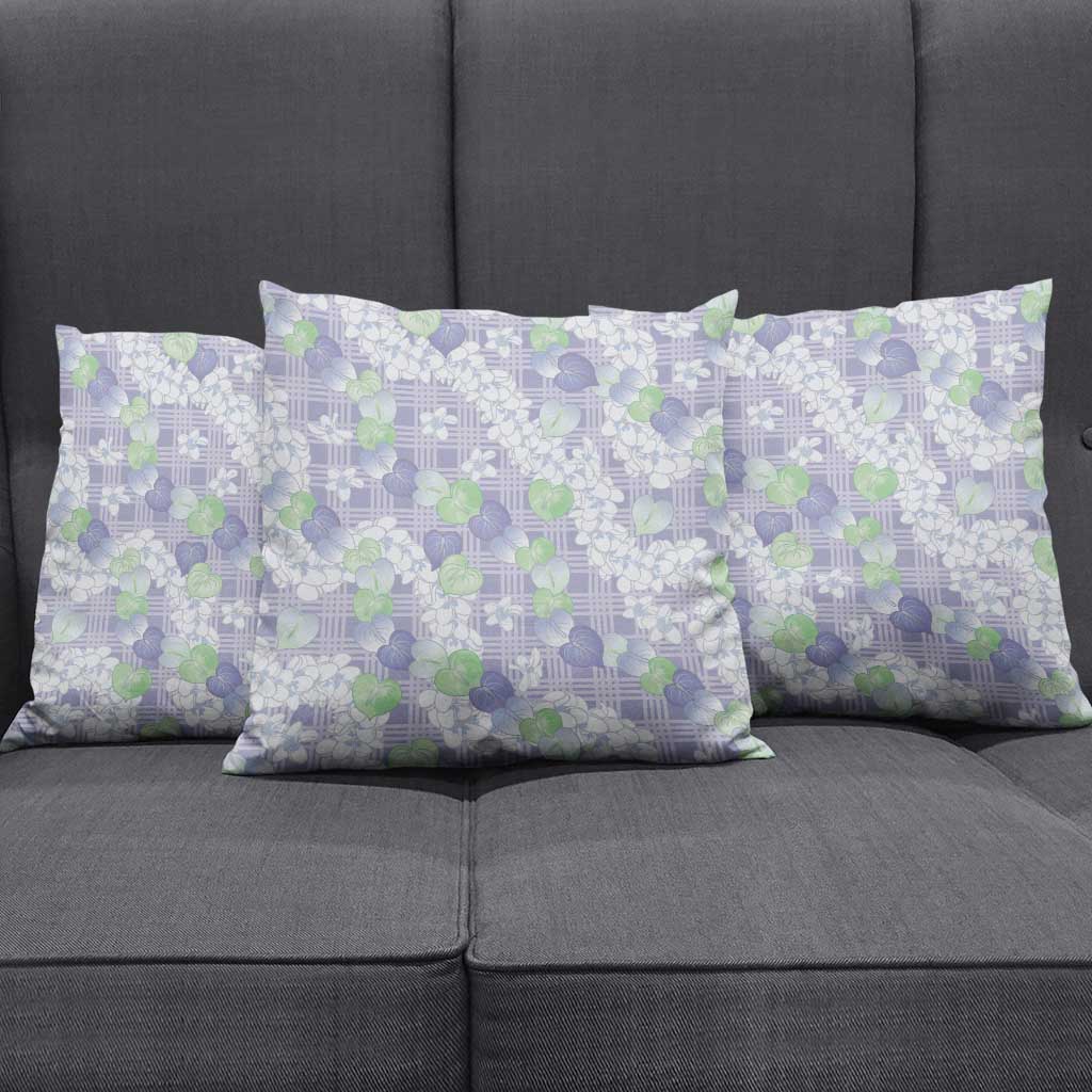 Anthurium Plumeria Lei Pastel Pillow Cover Purple Hawaiian Splendid Palaka