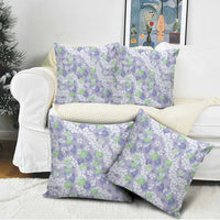 Anthurium Plumeria Lei Pastel Pillow Cover Purple Hawaiian Splendid Palaka