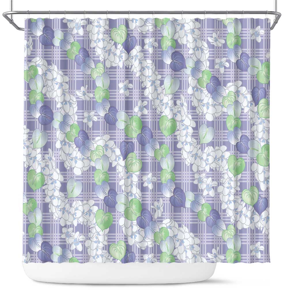 Anthurium Plumeria Lei Pastel Shower Curtain Purple Hawaiian Splendid Palaka