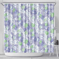 Anthurium Plumeria Lei Pastel Shower Curtain Purple Hawaiian Splendid Palaka