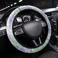Anthurium Plumeria Lei Pastel Steering Wheel Cover Purple Hawaiian Splendid Palaka